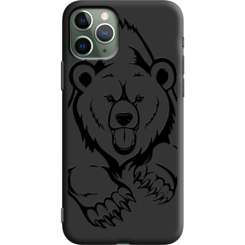 Черный чехол Uprint Apple iPhone 11 Pro Grizzly Bear