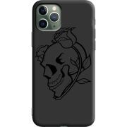 Черный чехол Uprint Apple iPhone 11 Pro Skull and Roses
