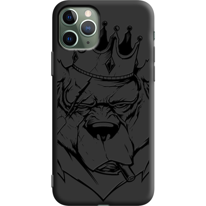 Черный чехол Uprint Apple iPhone 11 Pro Bear King