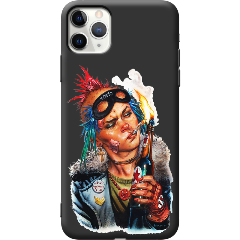 Черный чехол Uprint Apple iPhone 11 Pro Max Tanker Girl