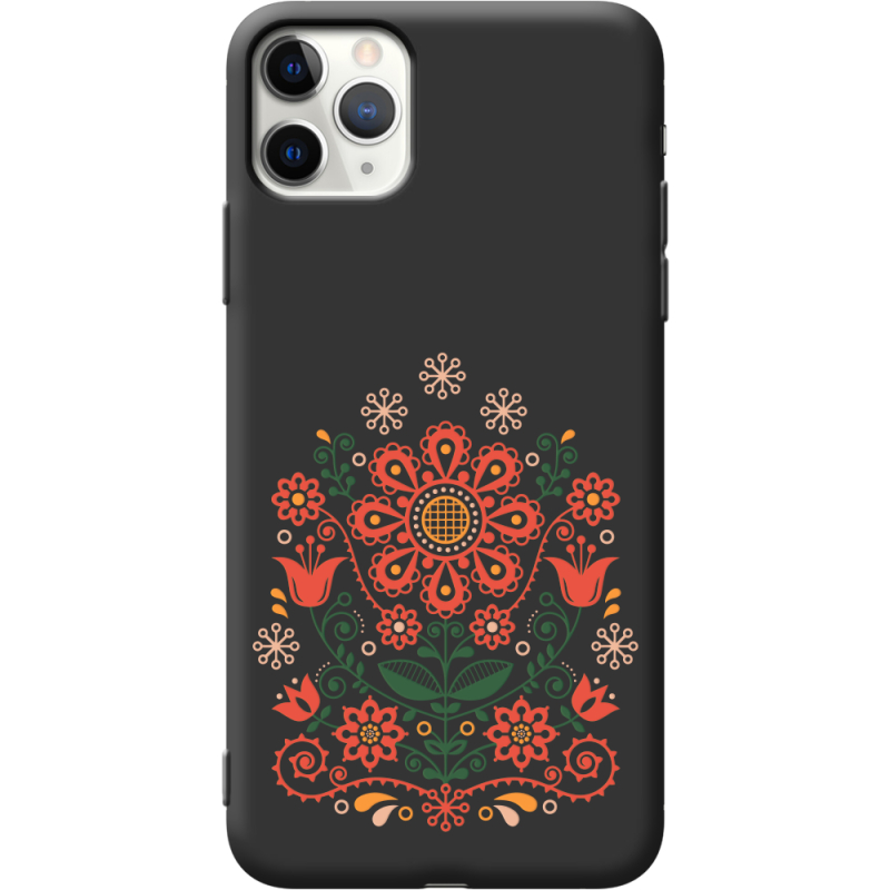 Черный чехол Uprint Apple iPhone 11 Pro Max Ukrainian Ornament