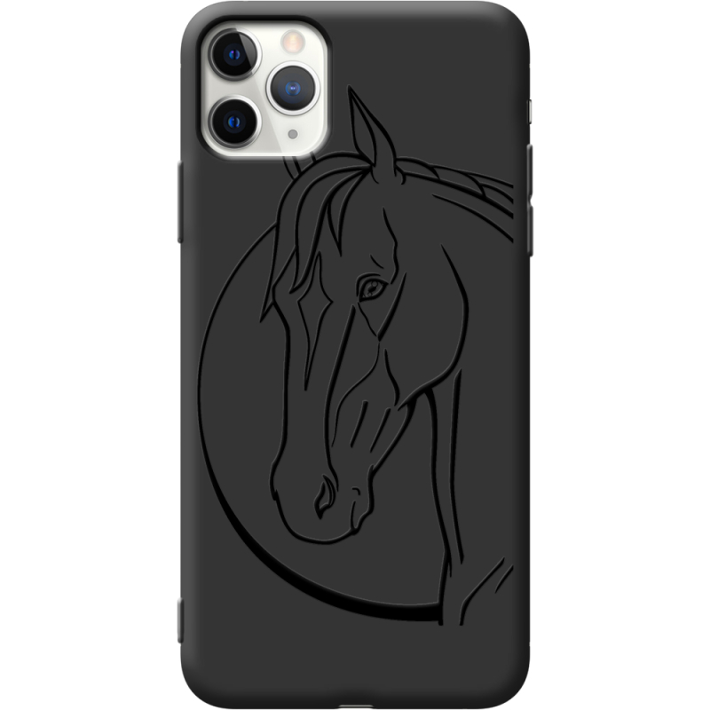 Черный чехол Uprint Apple iPhone 11 Pro Max Horse