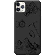 Черный чехол Uprint Apple iPhone 11 Pro Max Mountains