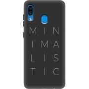 Черный чехол Uprint Samsung A205 Galaxy A20 Minimalistic