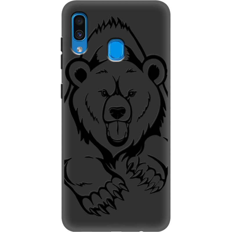 Черный чехол Uprint Samsung A205 Galaxy A20 Grizzly Bear