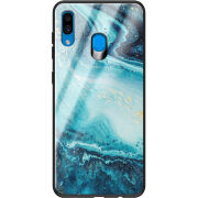 Защитный чехол BoxFace Glossy Panel Samsung Galaxy A20 Blue Marble