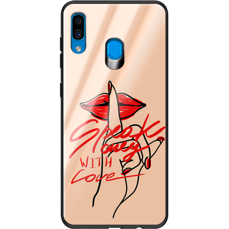 Защитный чехол BoxFace Glossy Panel Samsung Galaxy A20 Speak Only Whith Love
