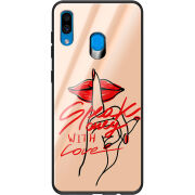 Защитный чехол BoxFace Glossy Panel Samsung Galaxy A20 Speak Only Whith Love