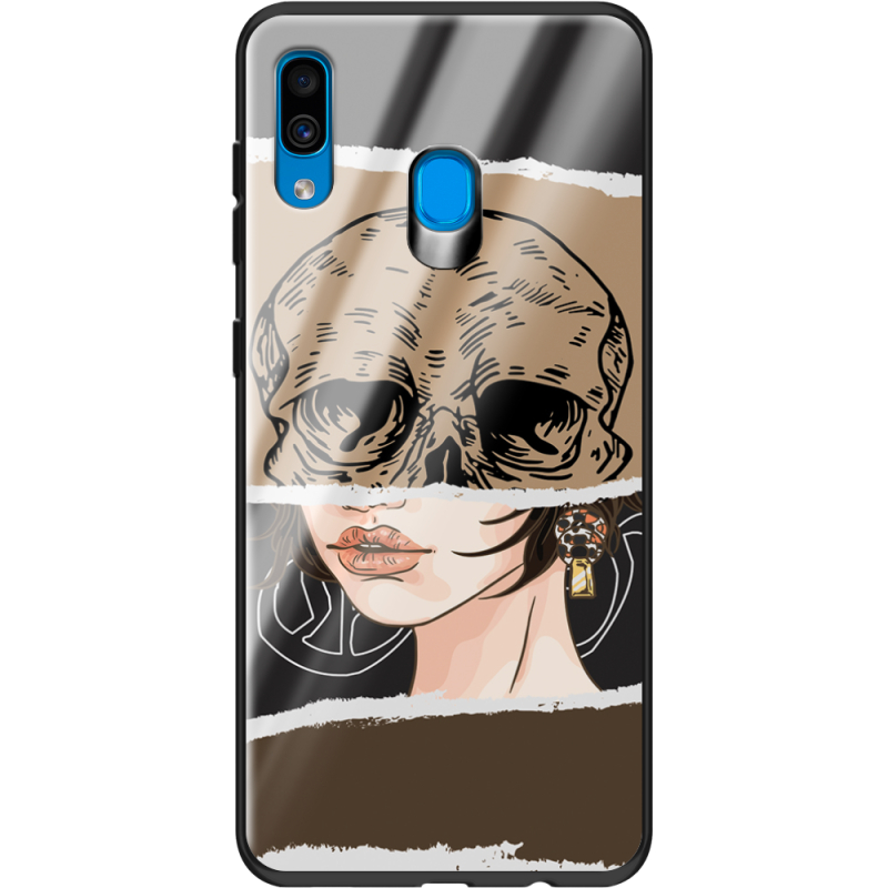 Защитный чехол BoxFace Glossy Panel Samsung Galaxy A20 Skull-Girl