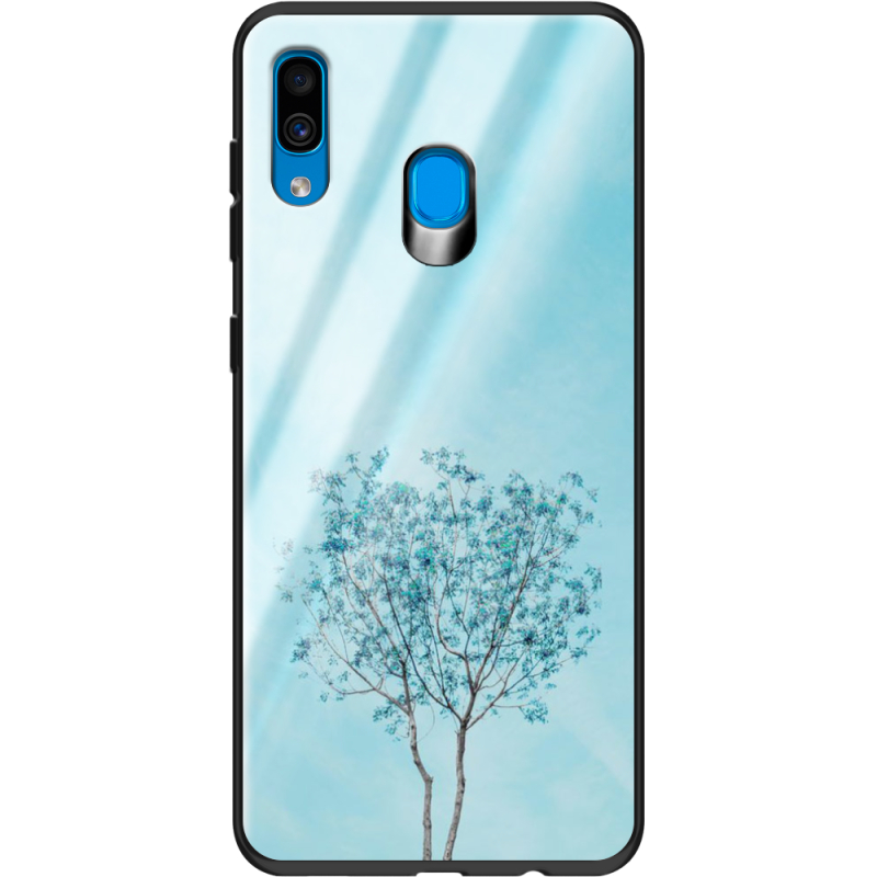 Защитный чехол BoxFace Glossy Panel Samsung Galaxy A20 Blue Tree