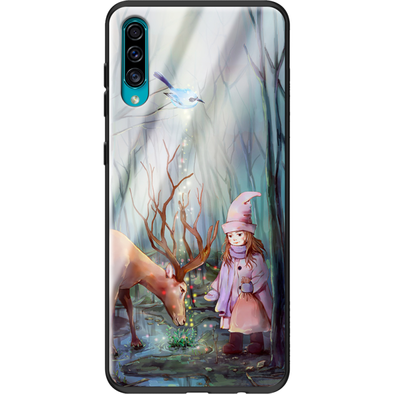 Защитный чехол BoxFace Glossy Panel Samsung Galaxy A30s Girl And Deer
