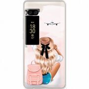 Прозрачный чехол Uprint Meizu Pro 7 Travel Girl