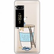 Прозрачный чехол Uprint Meizu Pro 7 Segull in Cofee Pool