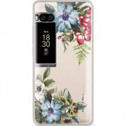 Прозрачный чехол Uprint Meizu Pro 7 Floral