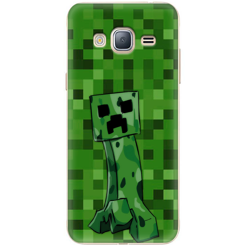 Чехол Uprint Samsung J320 Galaxy J3 2016 Minecraft Creeper