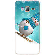Чехол Uprint Samsung J320 Galaxy J3 2016 Skier Snowman