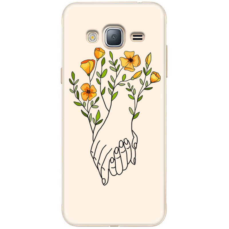 Чехол Uprint Samsung J320 Galaxy J3 2016 Flower Hands