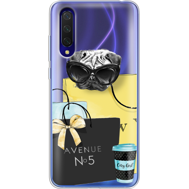 Прозрачный чехол Uprint Xiaomi Mi 9 Lite Fashion Pug