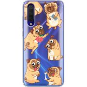 Прозрачный чехол Uprint Xiaomi Mi 9 Lite с 3D-глазками Pug