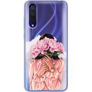 Прозрачный чехол Uprint Xiaomi Mi 9 Lite Девушка с Пионами