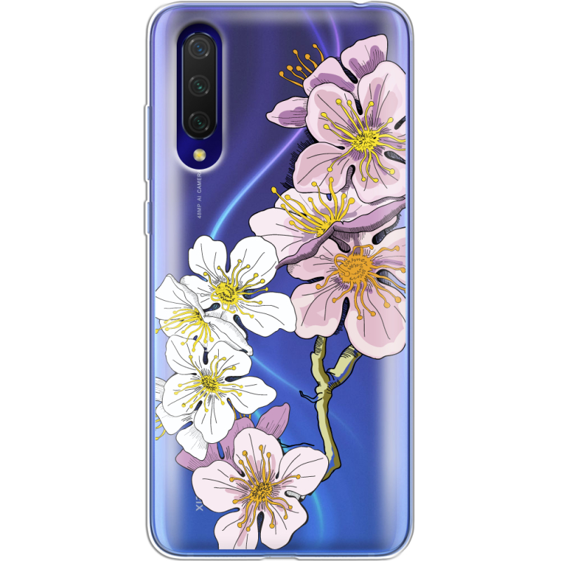 Прозрачный чехол Uprint Xiaomi Mi 9 Lite Cherry Blossom