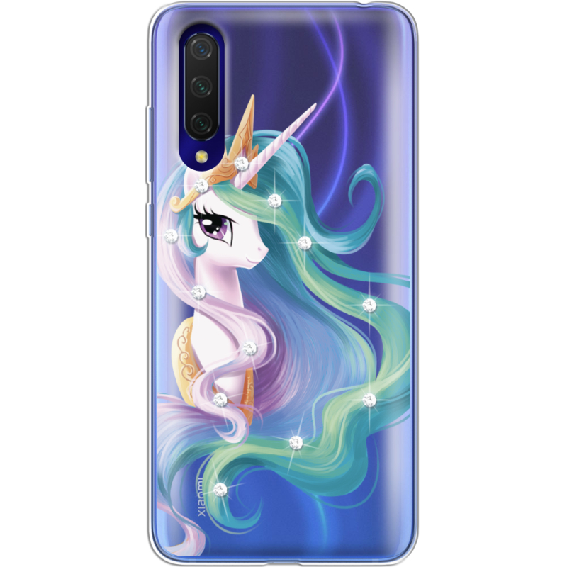 Чехол со стразами Xiaomi Mi 9 Lite Unicorn Queen