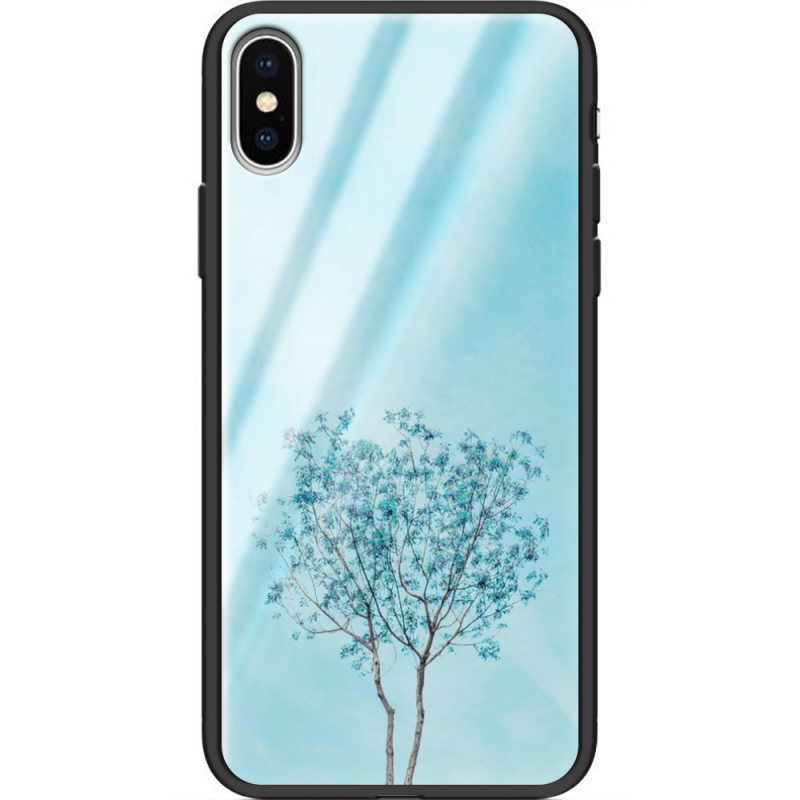 Защитный чехол BoxFace Glossy Panel Apple iPhone XS Blue Tree