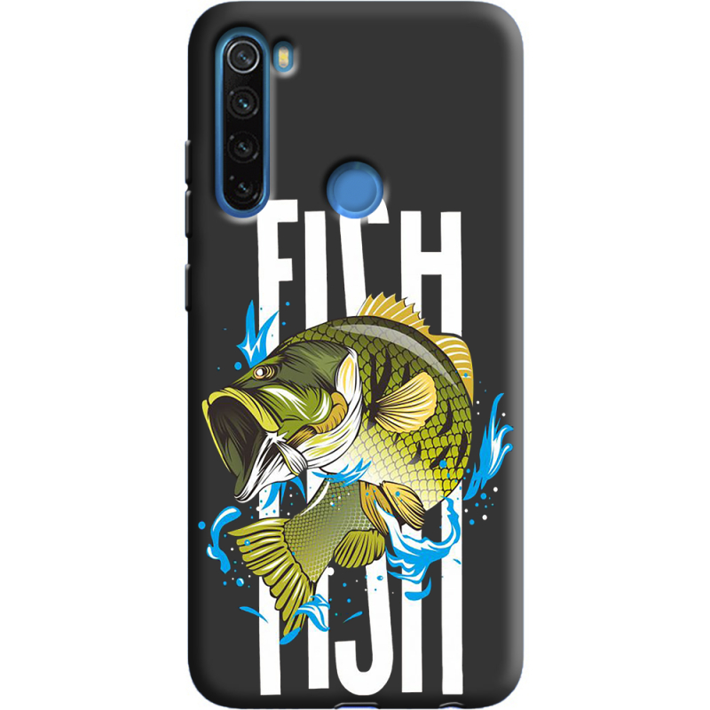 Черный чехол Uprint Xiaomi Redmi Note 8 Fish