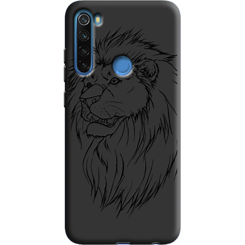 Черный чехол Uprint Xiaomi Redmi Note 8 Lion