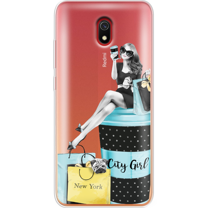 Прозрачный чехол Uprint Xiaomi Redmi 8A City Girl