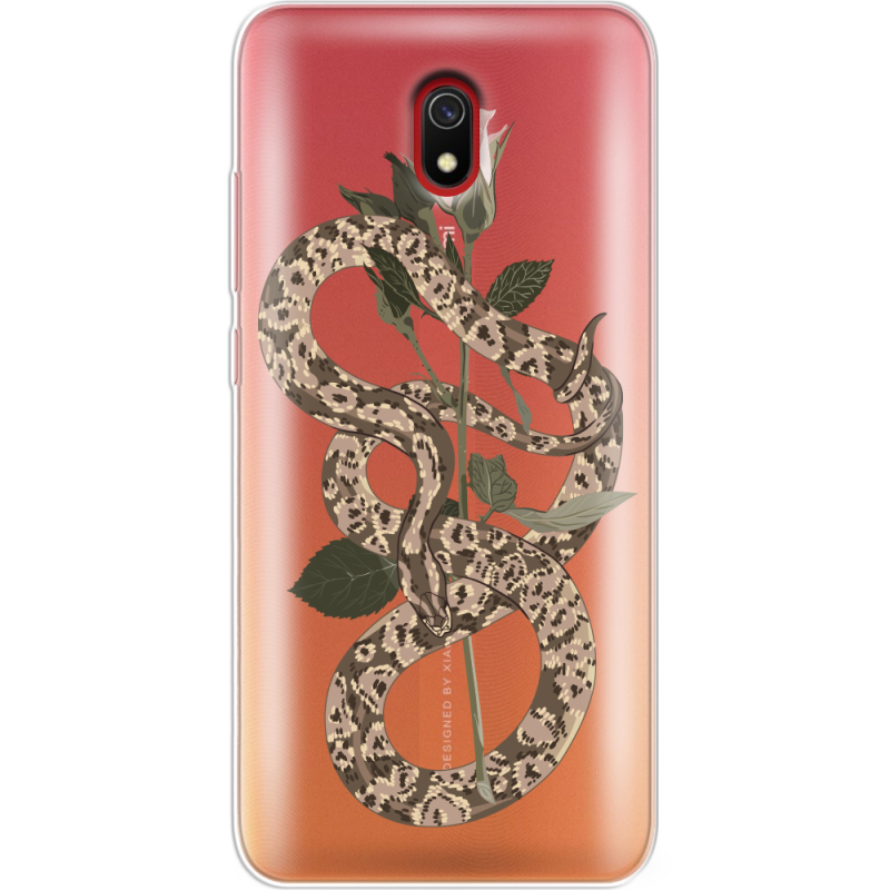 Прозрачный чехол Uprint Xiaomi Redmi 8A Glamor Snake