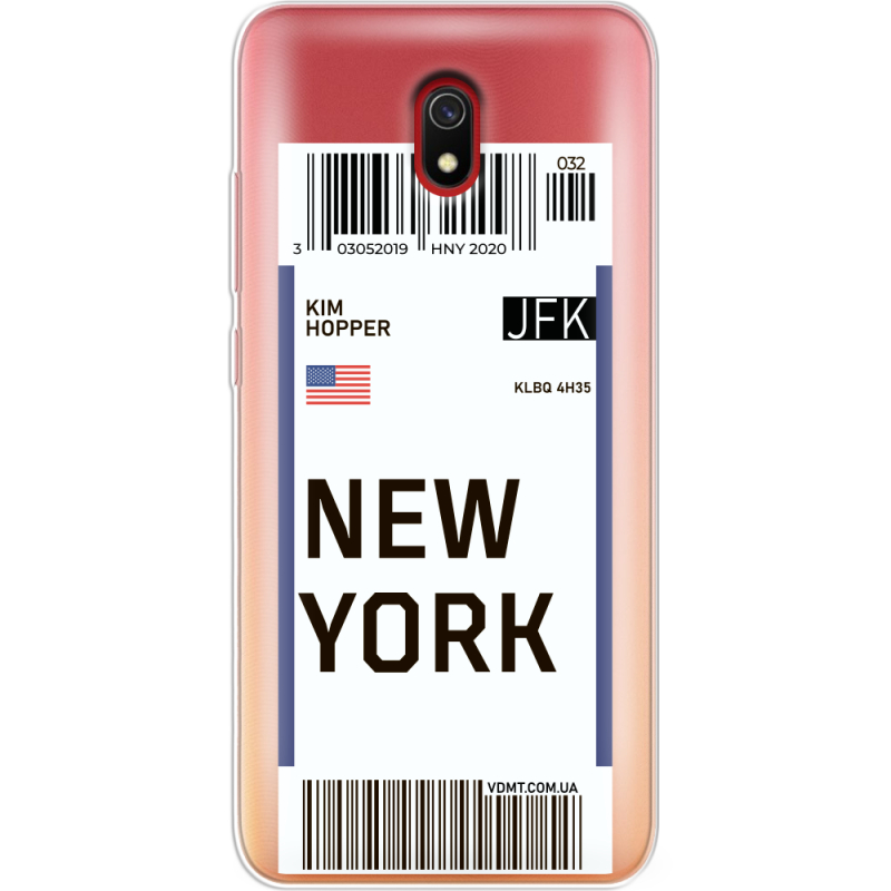 Прозрачный чехол Uprint Xiaomi Redmi 8A Ticket New York