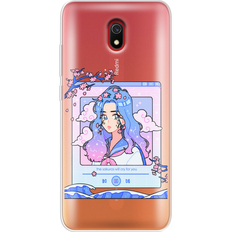 Прозрачный чехол Uprint Xiaomi Redmi 8A The Sakuras Will Cry For You