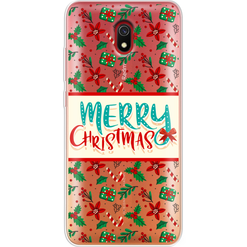 Прозрачный чехол Uprint Xiaomi Redmi 8A Vintage Christmas Pattern