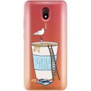 Прозрачный чехол Uprint Xiaomi Redmi 8A Segull in Cofee Pool