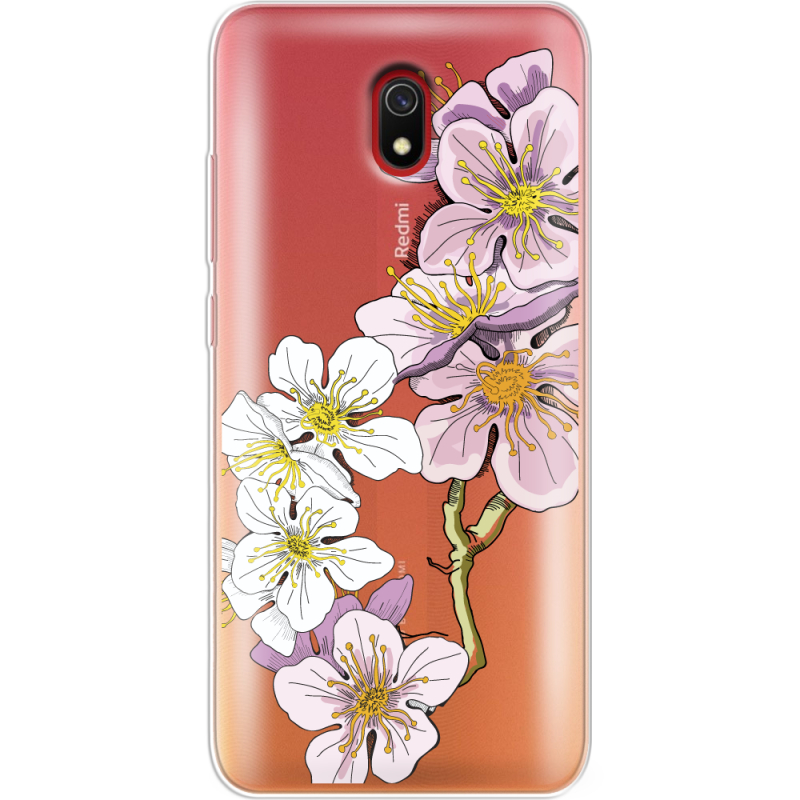 Прозрачный чехол Uprint Xiaomi Redmi 8A Cherry Blossom