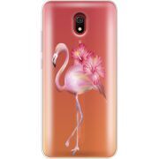 Прозрачный чехол Uprint Xiaomi Redmi 8A Floral Flamingo