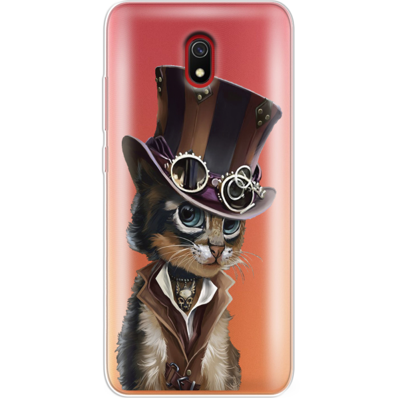 Прозрачный чехол Uprint Xiaomi Redmi 8A Steampunk Cat