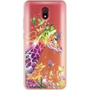 Прозрачный чехол Uprint Xiaomi Redmi 8A Colorful Giraffe