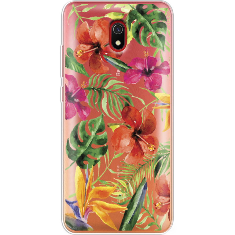 Прозрачный чехол Uprint Xiaomi Redmi 8A Tropical Flowers