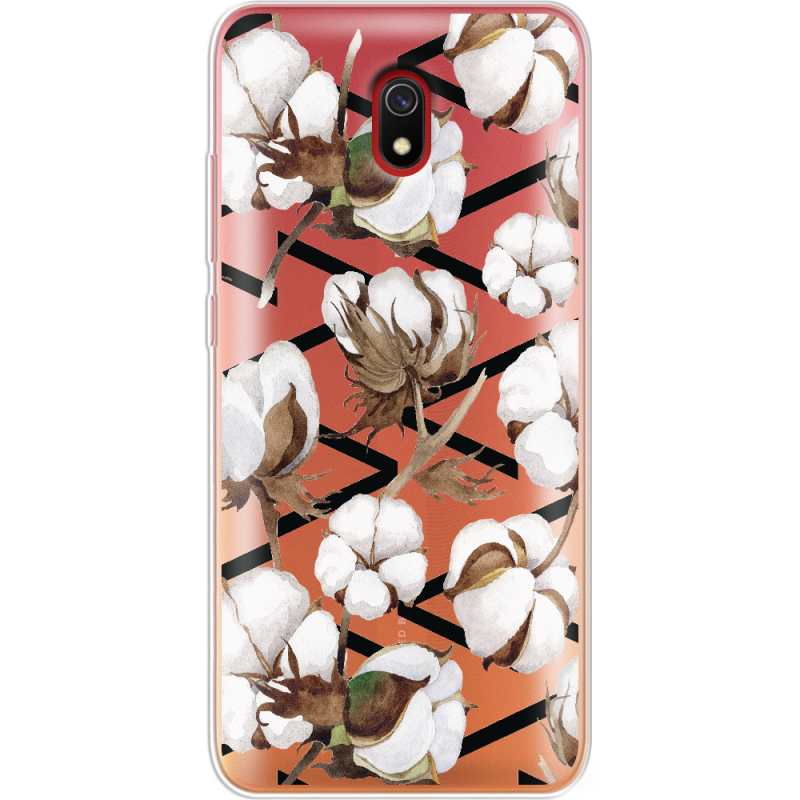 Прозрачный чехол Uprint Xiaomi Redmi 8A Cotton flowers