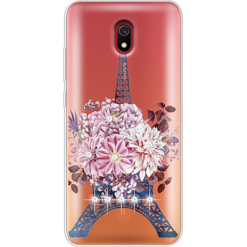 Чехол со стразами Xiaomi Redmi 8A Eiffel Tower