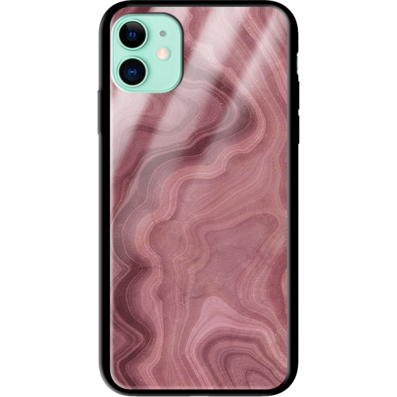 Защитный чехол BoxFace Glossy Panel Apple iPhone 11 DarkRed Marble