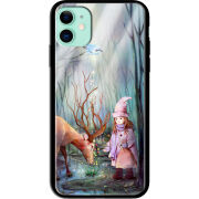 Защитный чехол BoxFace Glossy Panel Apple iPhone 11 Girl And Deer