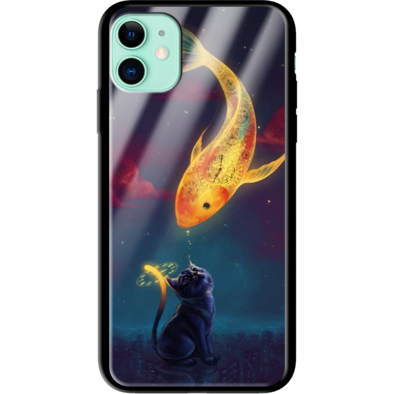 Защитный чехол BoxFace Glossy Panel Apple iPhone 11 Kitten And Fish