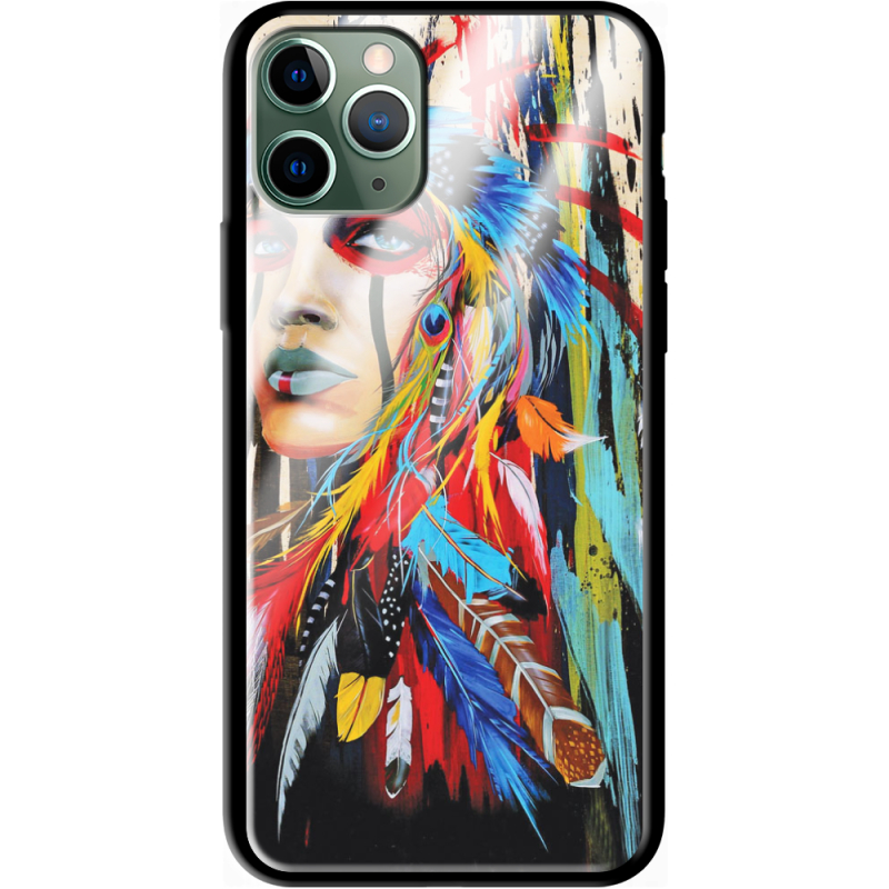 Защитный чехол BoxFace Glossy Panel Apple iPhone 11 Pro Feather Girl