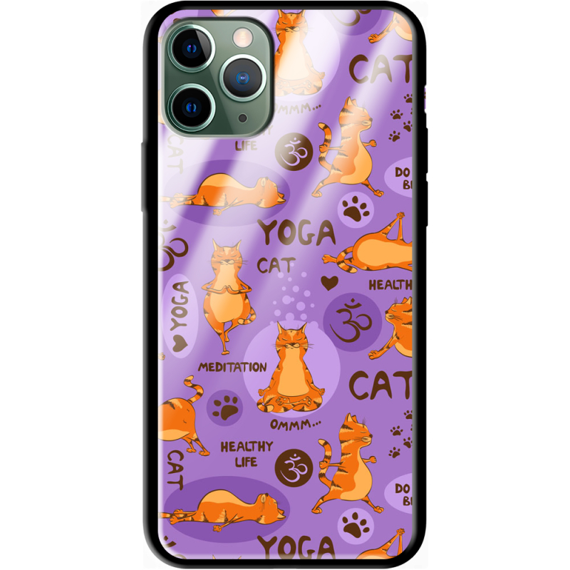 Защитный чехол BoxFace Glossy Panel Apple iPhone 11 Pro Yoga Cat