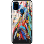 Защитный чехол BoxFace Glossy Panel Samsung Galaxy M30s Feather Girl