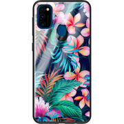 Защитный чехол BoxFace Glossy Panel Samsung Galaxy M30s Exotic Flowers