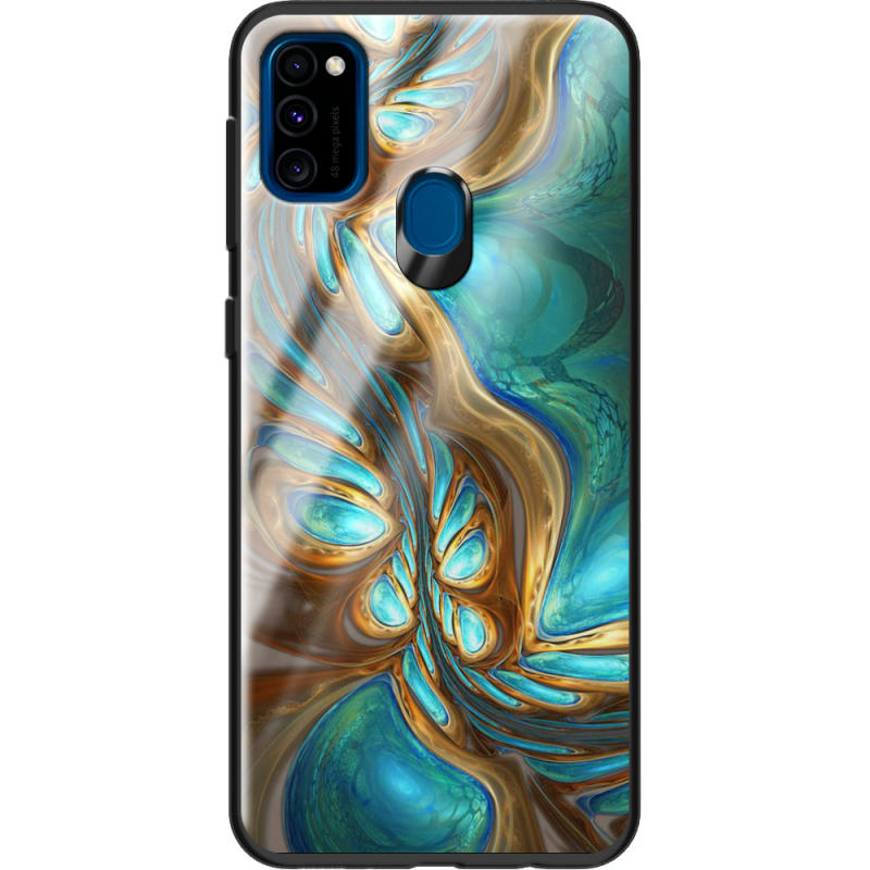 Защитный чехол BoxFace Glossy Panel Samsung Galaxy M30s Blue Abstraction